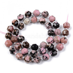Природные родонит бисер нитей G-R482-25-8mm