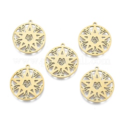 Pendentif en acier inoxydable 201 avec placage ionique (IP)&nbsp;LS-STAS-B027-12G