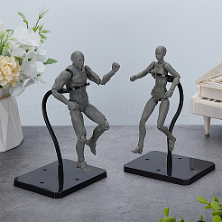 Собранные прямоугольные стойки для демонстрации фигурок из пластика PS с регулируемым железным кронштейном&nbsp;ODIS-WH0100-12A