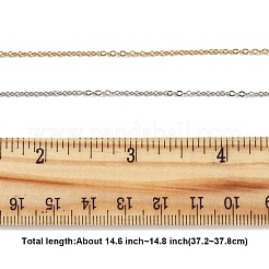 4 шт. 2 цвета 304 нержавеющая сталь трос цепочка ожерелье изготовление&nbsp;STAS-FS0001-80