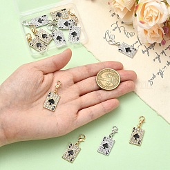 12pcs décorations de pendentif en strass en alliage&nbsp;HJEW-YW00546