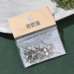 Фурнитура для сережек-гвоздиков в форме куба из латуни&nbsp;XGR0106P-121P