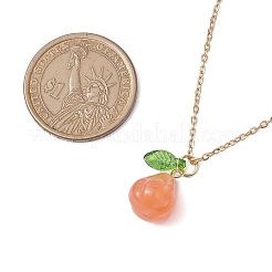 Collane con ciondolo di frutta in agata naturale&nbsp;NJEW-JN05010