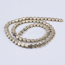 Electroplate non magnetici ematite sintetico fili di perline&nbsp;G-J380-6mm-A