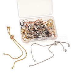 Покрытие стойки экологически чистое изготовление браслетов из латуни-цепочки&nbsp;KK-TA0007-84-RS