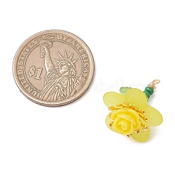 7 шт. подвеска в виде розы из стеклянных бисеров&nbsp;PALLOY-MZ01231