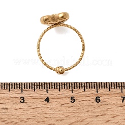 Текстурированные кольца в форме сердца из нержавеющей стали 304 для женщин&nbsp;RJEW-A091-09G