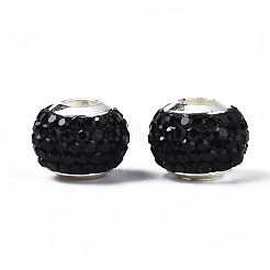 Ручная работа полимерной глины горный хрусталь европейские шарики&nbsp;RB-N053-001-02