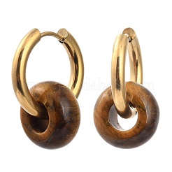 Orecchini a cerchio huggie in acciaio inossidabile 304&nbsp;EJEW-JE04260-04