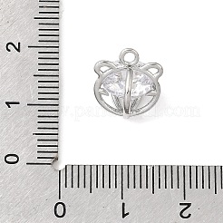 Messing micro pave klar zirkonia charme&nbsp;KK-N290-13P