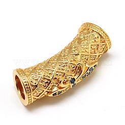 Rack-Plattierung Messing Micro Pave Kubisch Zirkonia European Beads&nbsp;ZIRC-S052-002G