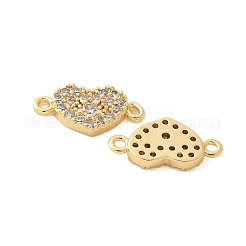 Шармы-соединители из латуни с микропаве из кубического циркония&nbsp;KK-U056-43G
