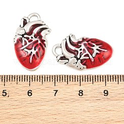 Lega in stile tibetano con pendenti in smalto rosso&nbsp;AL-CBA2B10-02AS
