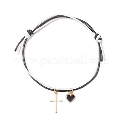 2 verstellbares Armband aus gewachster Polyesterschnur&nbsp;BJEW-JB11788