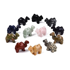 Set di statuette a forma di cammello in pietre preziose miste&nbsp;G-Q615-08