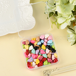 84 шт. 14-х цветные непрозрачные акриловые бусины&nbsp;FIND-SC0020-83