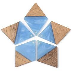 Pendentifs en bois de résine et de noyer&nbsp;RESI-S389-012A