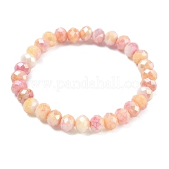 Женские эластичные браслеты из граненого стекла rondelle цвета ab&nbsp;BJEW-PH01820-04