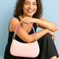 Круглые плетеные шнуры для сумок из искусственной кожи с застежками из цинкового сплава&nbsp;FIND-WH0126-941C-02