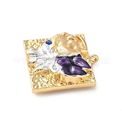 Pendentifs en laiton zircone cubique&nbsp;KK-L250-08G-04