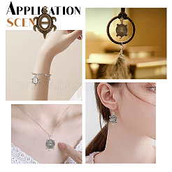 30 ensemble de 5 ensembles de sertissages de cabochons et de strass de style tibétain en alliage&nbsp;TIBEP-SC0001-98