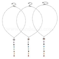 7 collana lunga con nappa e gemma chakra&nbsp;NJEW-JN06603