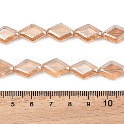 Стеклянные бусины с гальваническим покрытием &nbsp;EGLA-B010-01A-PL01