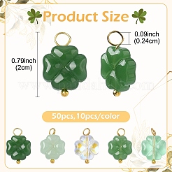 50шт 5 стильные стеклянные подвески&nbsp;PALLOY-YW00141