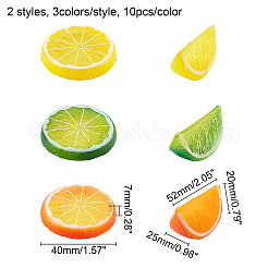 45шт 3 цвета 2 размера смоляные кабошоны&nbsp;RESI-CA0001-12