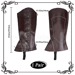 Чехлы для пиратских ботинок из искусственной кожи&nbsp;AJEW-WH20020-020B-03