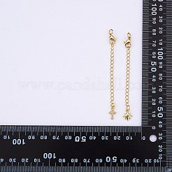 8 Stück 4 Stil Messing Micro Pave Zirkonia Kettenverlängerung&nbsp;KK-SZ0005-61
