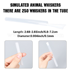 250 Stück Kunststoff-Schnurrhaare in Tierform zum Basteln und Nadelfilzen.&nbsp;DIY-WH20050-10