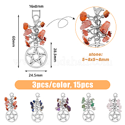 Подвеска из натурального драгоценного камня&nbsp;HJEW-AB00343