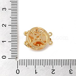 Латунные застежки из прозрачного кубического циркония с микропаве&nbsp;KK-M270-14G