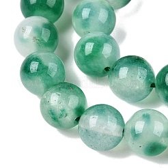 Teñidos naturales blancas abalorios de jade hebras&nbsp;G-T138-8mm-210-8