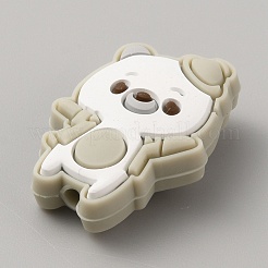 Экологически чистые силиконовые фокусные бусины медвежьего качества&nbsp;SIL-SZC0008-04B