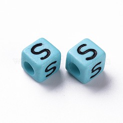 Непрозрачные разноцветные акриловые бусины&nbsp;X-MACR-N008-47