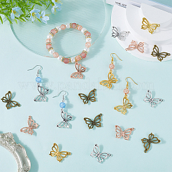 64 шт. 4-х цветные полые подвески из сплава в тибетском стиле&nbsp;FIND-SC0014-41