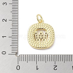 Placage de crémaillère en laiton micro pavé pendentifs en zircone cubique claire&nbsp;KK-E102-33G-W