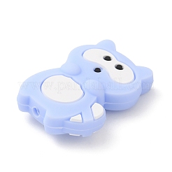 Силиконовые бусины из енота&nbsp;SIL-WH0002-84A