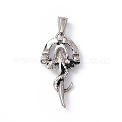 Pendentifs en acier inoxydable 304 de style tibétain&nbsp;STAS-H170-32AS