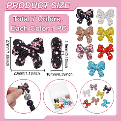 7шт 7-х цветная полимерная глина со стразами CLAY-GA0001-05