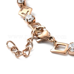 Pulsera de tenis con circonitas cúbicas de cristal&nbsp;BJEW-E108-05RG