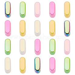 20 pièce de perles européennes en acrylique opaque avec placage UV&nbsp;OACR-TADJ0001-16I