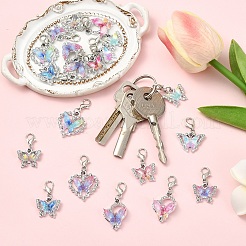 20 шт. 10 стильных подвесных украшений из сплава со стразами&nbsp;HJEW-YW00222