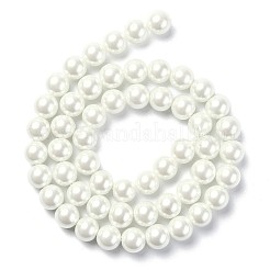 Fili di perle rotonde di perle di vetro tinto ecologico&nbsp;HY-A002-8mm-RB002