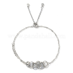 Braccialetti con cursore a maglie bullet in lapislazzuli naturali&nbsp;BJEW-JB09901-04