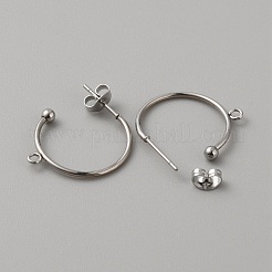 Boucles d'oreilles à tige en acier inoxydable 304&nbsp;X1-STAS-TAC0017-02A