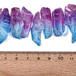 Zweifarbig lackierte Naturquarzkristallspitzen&nbsp;G-Q610-03G