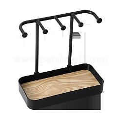 Подставки для ожерелий из полипропилена с деревянным подносом&nbsp;PW-WG356B9-02